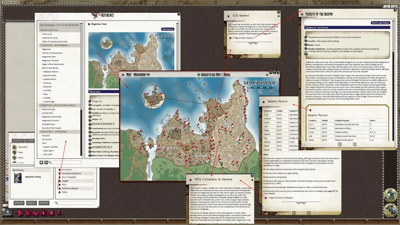 Fantasy Grounds - Pathfinder RPG - Campaign Setting: Magnimar, City of Monuments Screenshot 0