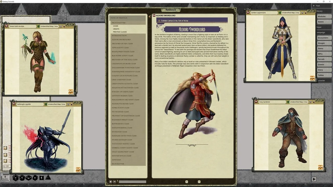 Fantasy Grounds - Pathfinder RPG - Campaign Setting: Paths of Prestige Screenshot 1