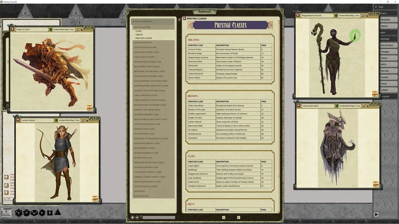 Fantasy Grounds - Pathfinder RPG - Campaign Setting: Paths of Prestige Screenshot 2