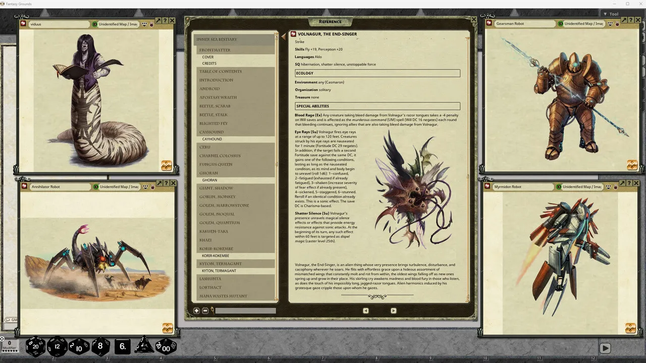 Fantasy Grounds - Pathfinder RPG - Campaign Setting: Inner Sea Bestiary Screenshot 3
