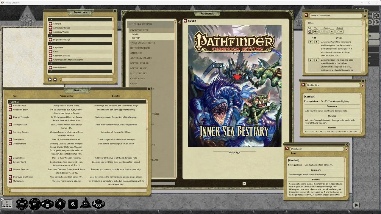 Fantasy Grounds - Pathfinder RPG - Campaign Setting: Inner Sea Bestiary Screenshot 0