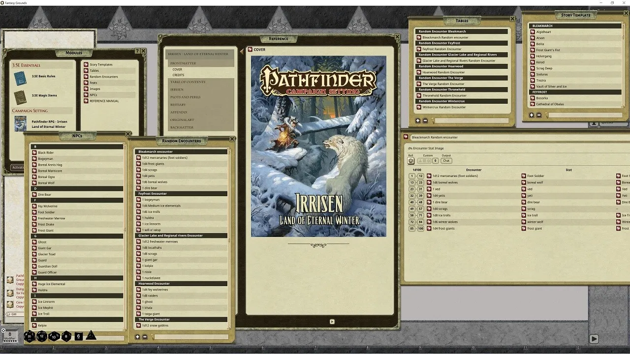 Fantasy Grounds - Pathfinder RPG - Campaign Setting: Irrisen-Land of Eternal Winter Screenshot 4