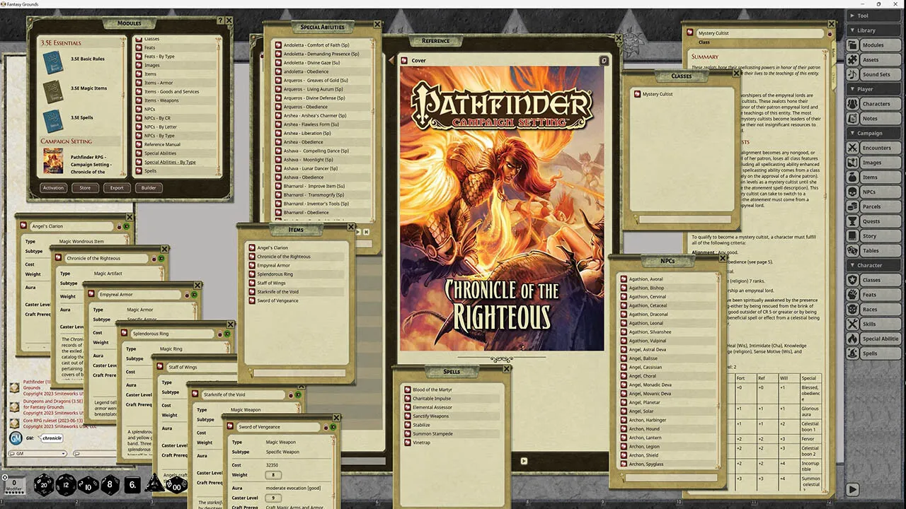 Fantasy Grounds - Pathfinder RPG - Campaign Setting: Chronicle of the Righteous Screenshot 3