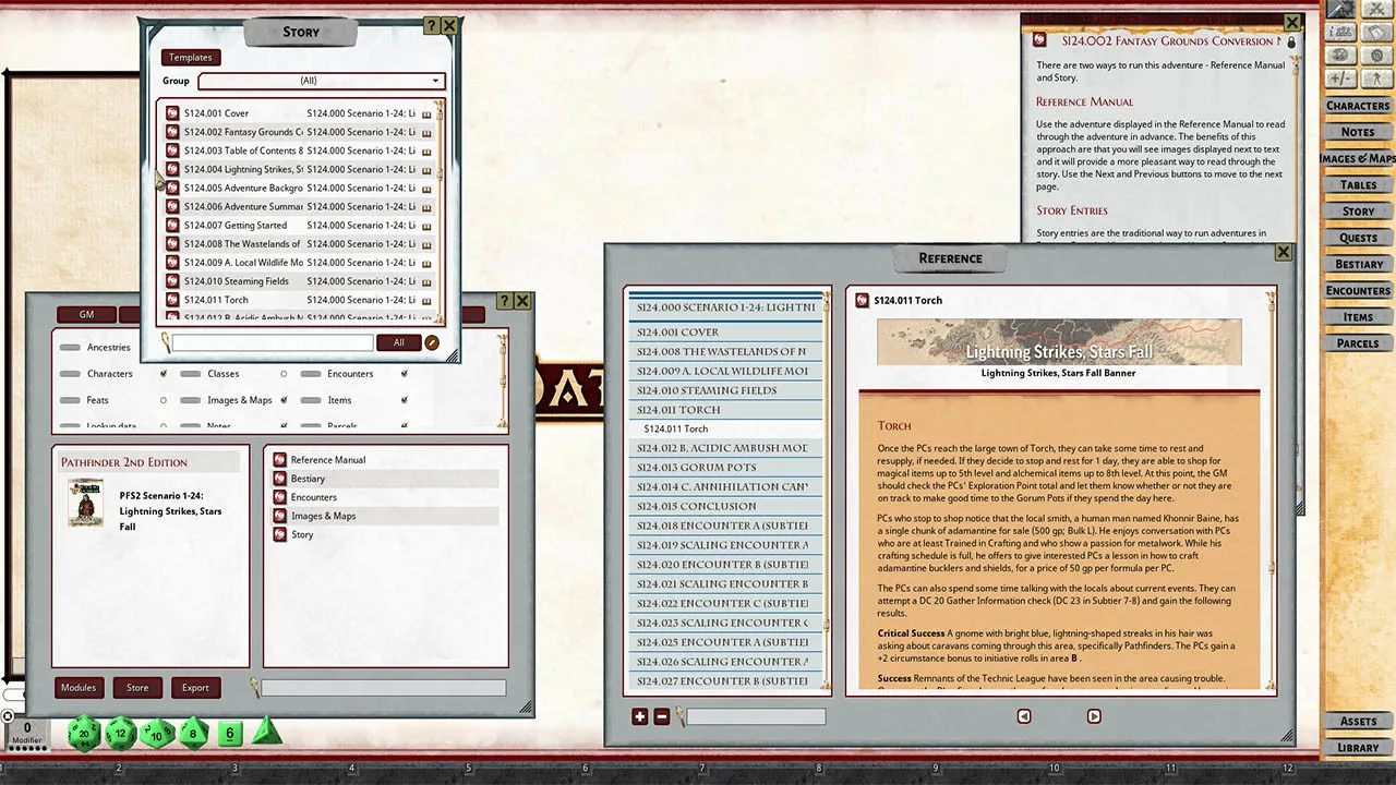 Fantasy Grounds - Pathfinder 2 RPG - Pathfinder Society Scenario #1-24: Lightning Strikes, Stars Fall Screenshot 3