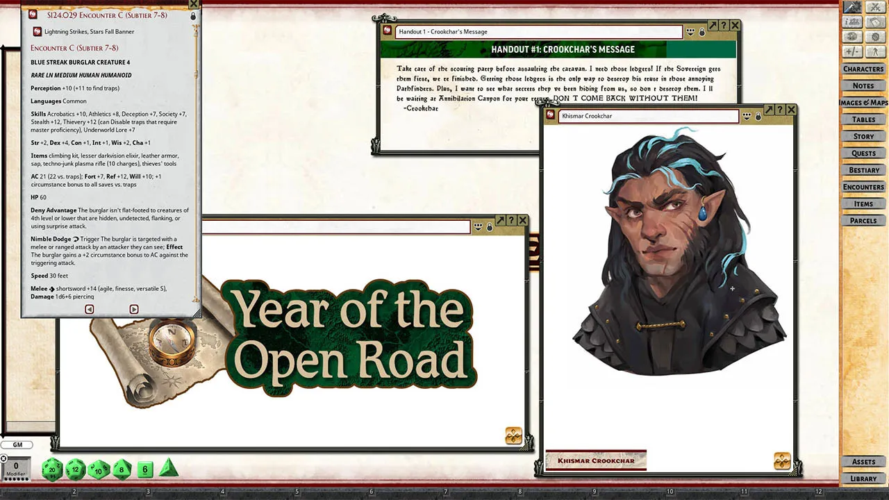 Fantasy Grounds - Pathfinder 2 RPG - Pathfinder Society Scenario #1-24: Lightning Strikes, Stars Fall Screenshot 1