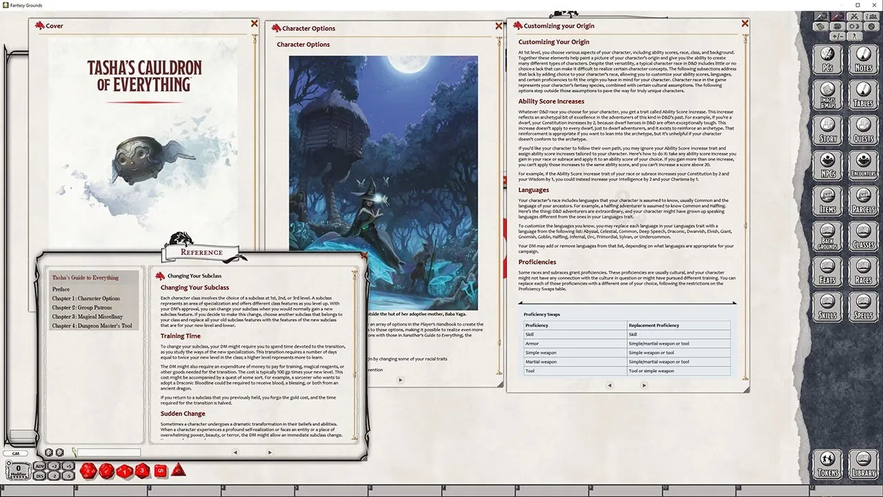 Fantasy Grounds - D&D Tasha's Cauldron of Everything Screenshot 3
