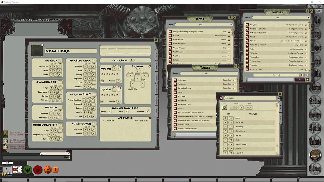 Fantasy Grounds - FG Theme - Gothic Screenshot 4
