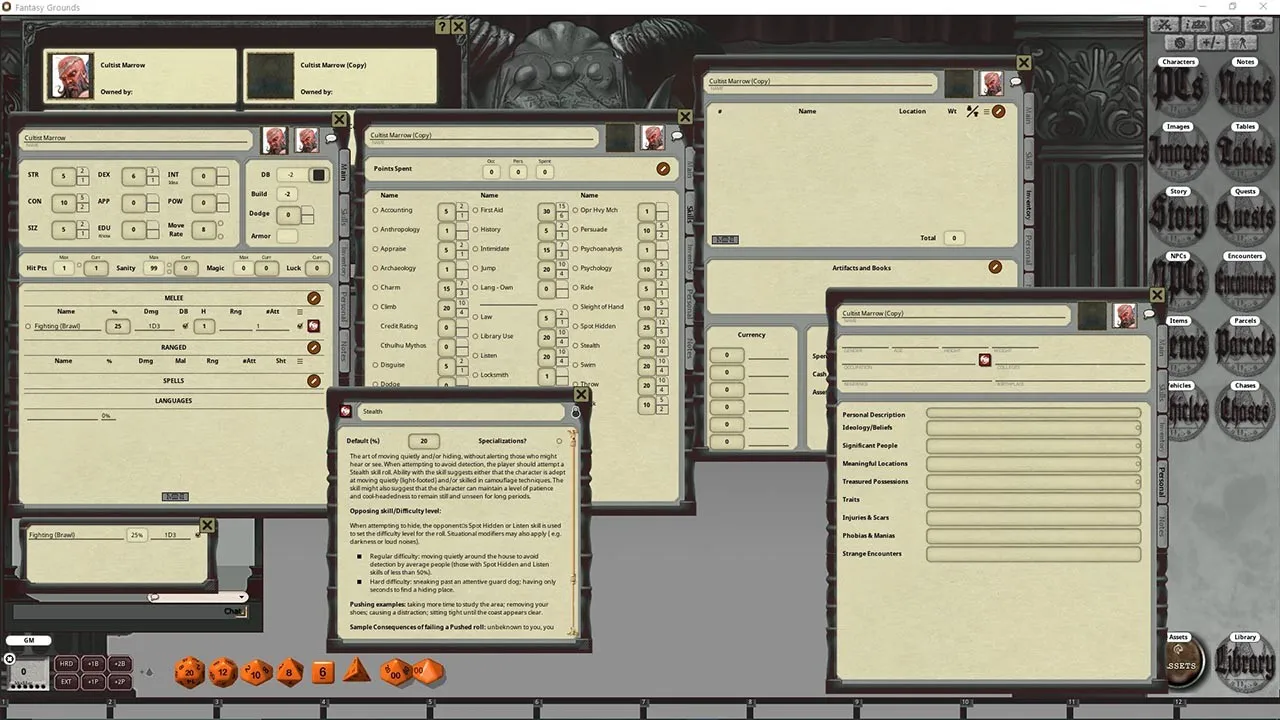 Fantasy Grounds - FG Theme - Gothic Screenshot 3