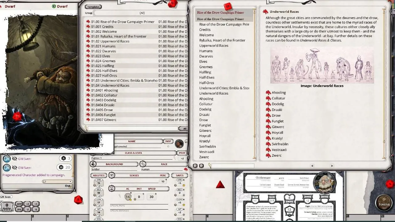 Fantasy Grounds - Rise of the Drow: Campaign Primer Screenshot 2