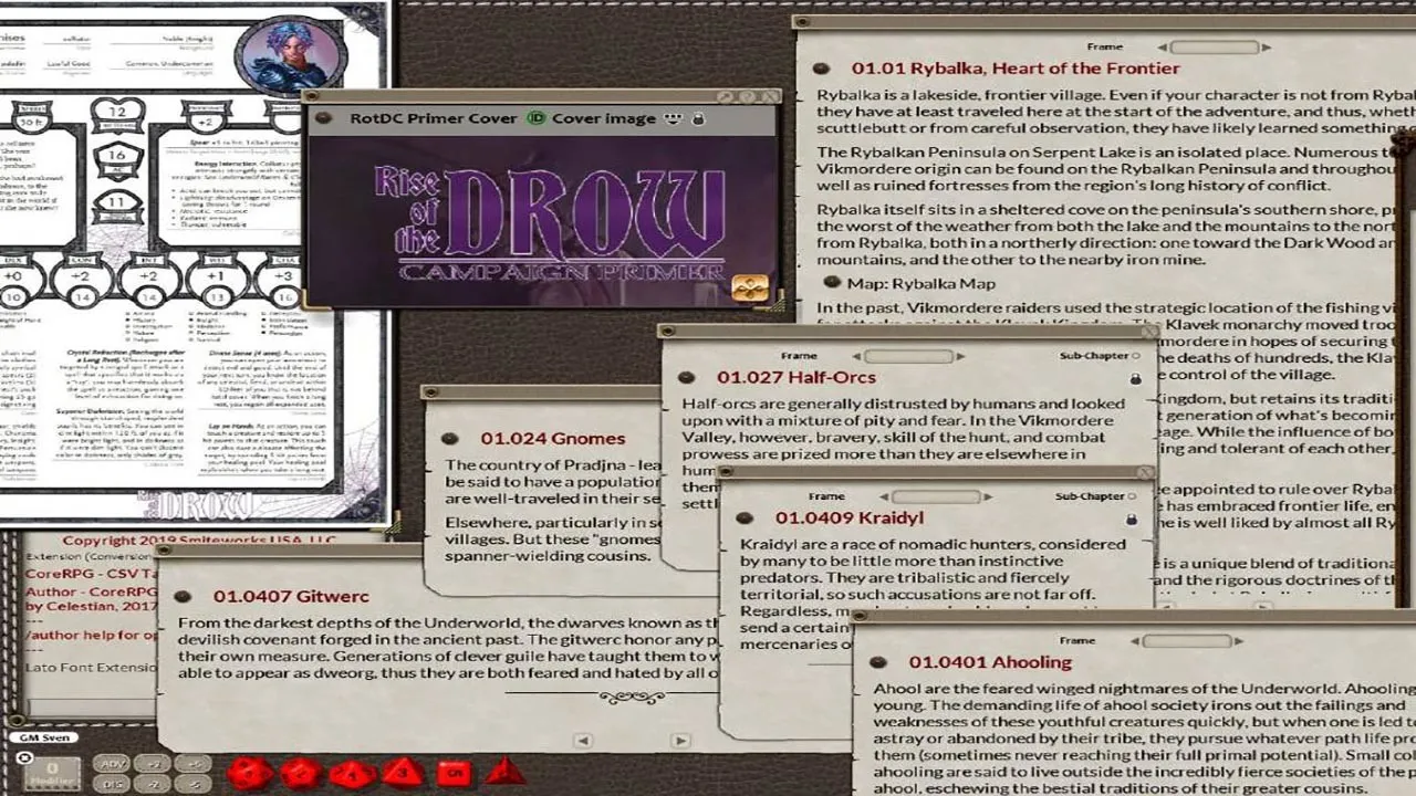 Fantasy Grounds - Rise of the Drow: Campaign Primer Screenshot 1