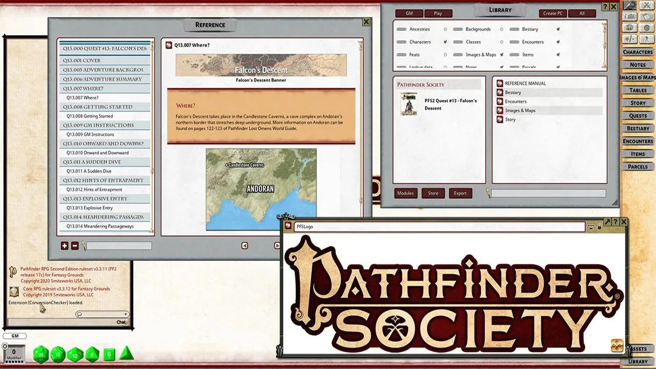 Fantasy Grounds - Pathfinder 2 RPG - Pathfinder Society Quest #13: Falcons' Descent Screenshot 4