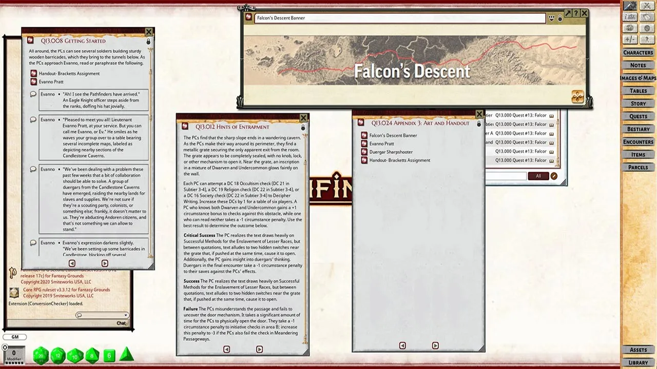 Fantasy Grounds - Pathfinder 2 RPG - Pathfinder Society Quest #13: Falcons' Descent Screenshot 0