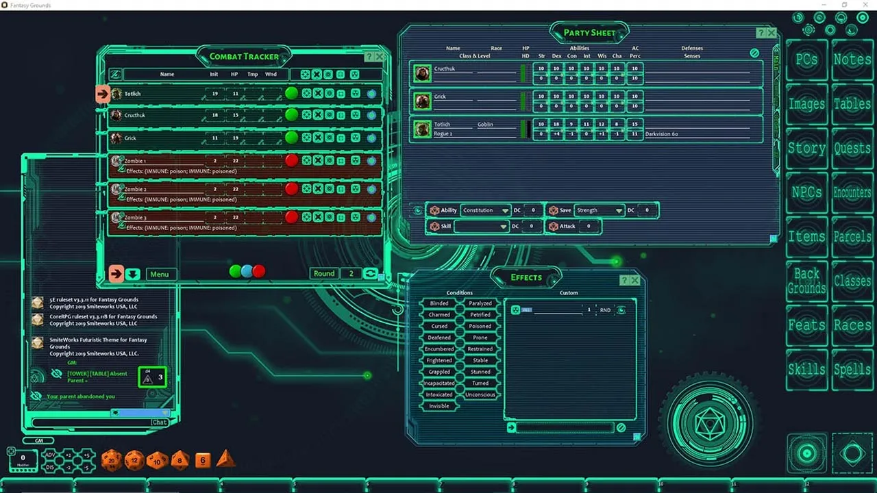 Fantasy Grounds - FG Theme - Futuristic Screenshot 4