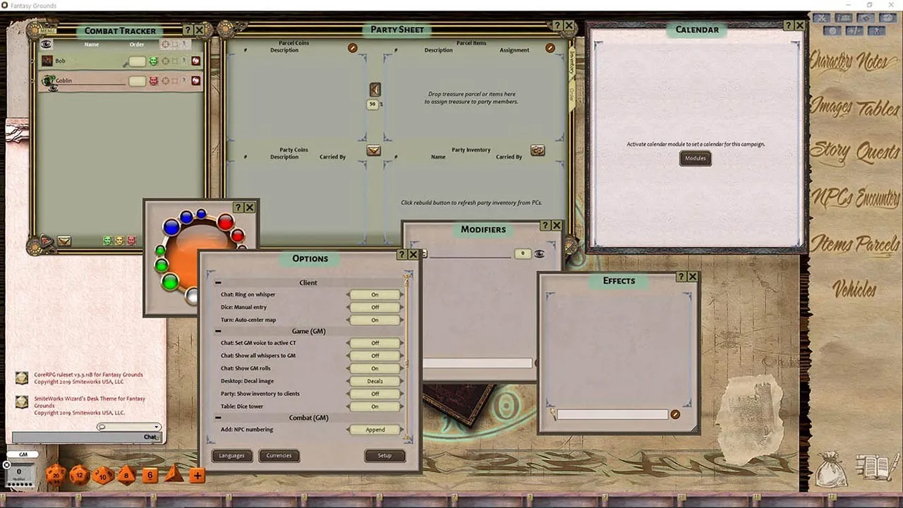 Fantasy Grounds - FG Theme - Wizard's Desk Screenshot 0
