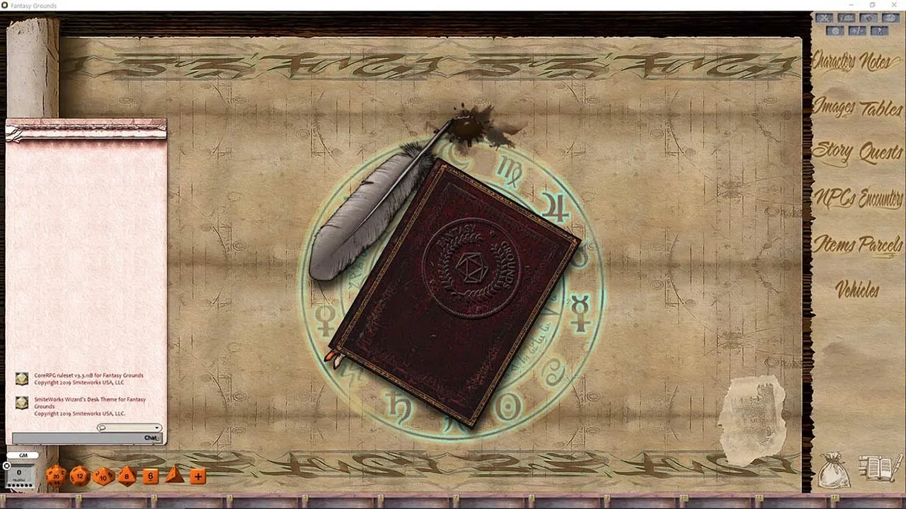 Fantasy Grounds - FG Theme - Wizard's Desk Screenshot 1