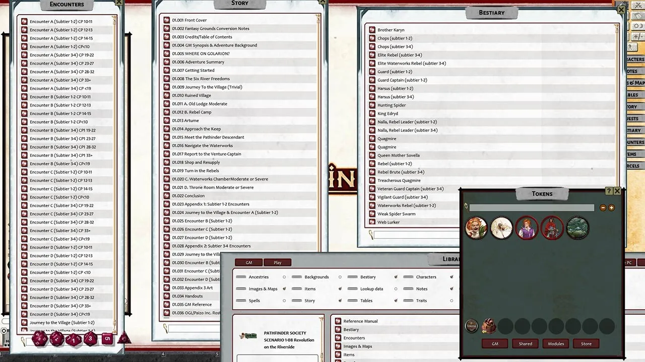 Fantasy Grounds - Pathfinder 2 RPG - Society Scenario #1-08: Revolution on the Riverside Screenshot 0