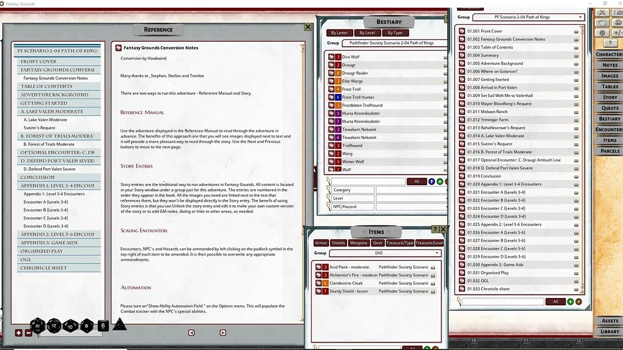 Fantasy Grounds - Pathfinder 2 RPG - Pathfinder Society Scenario #2-04: Path of Kings Screenshot 3