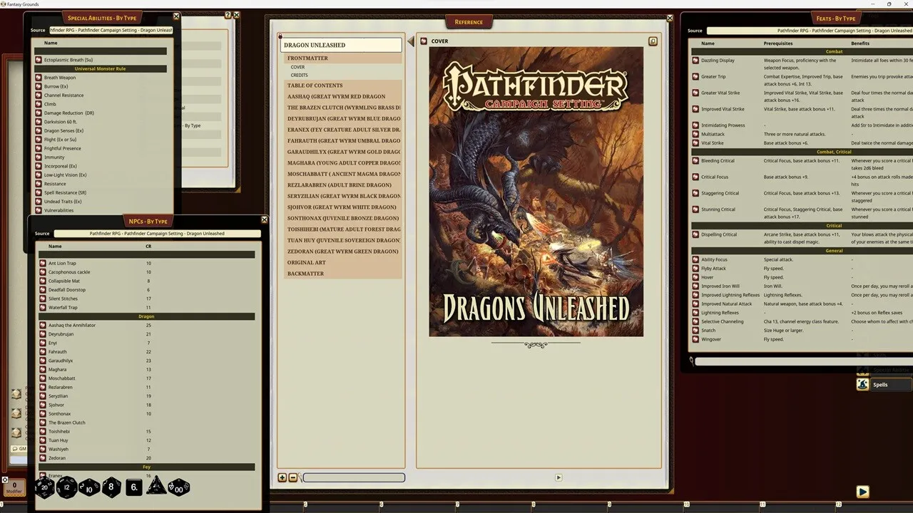 Fantasy Grounds - Pathfinder RPG - Campaign Setting: Dragons Unleashed Screenshot 0