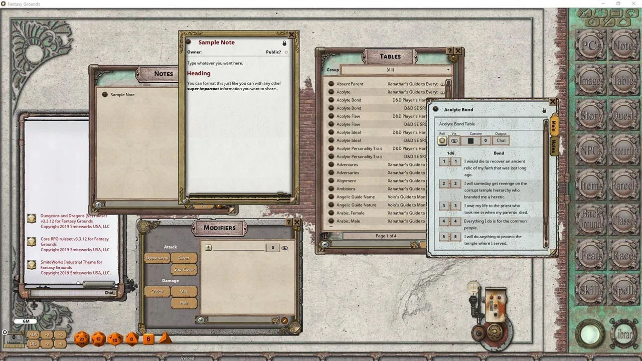 Fantasy Grounds - FG Theme - INDUSTRIAL Screenshot 3