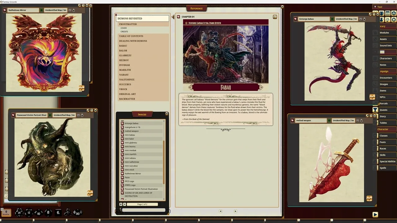 Fantasy Grounds - Pathfinder RPG - Campaign Setting: Demons Revisited Screenshot 2