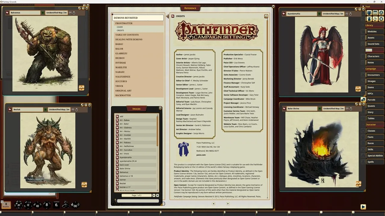Fantasy Grounds - Pathfinder RPG - Campaign Setting: Demons Revisited Screenshot 4