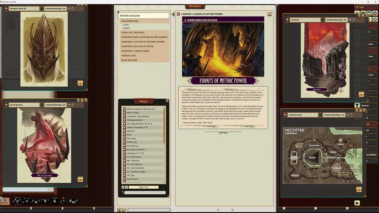 Fantasy Grounds - Pathfinder RPG - Campaign Setting: Mythic Realms Screenshot 3