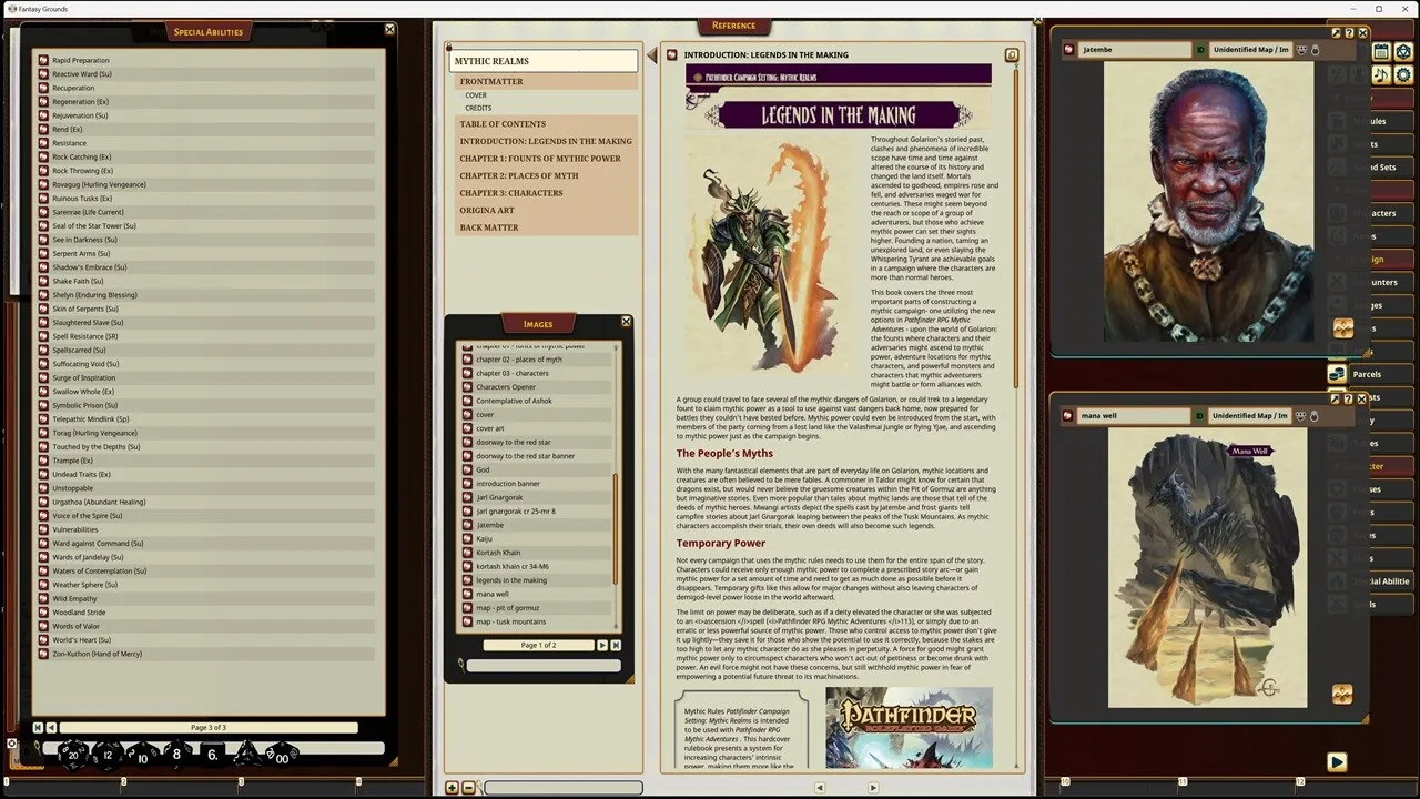 Fantasy Grounds - Pathfinder RPG - Campaign Setting: Mythic Realms Screenshot 2