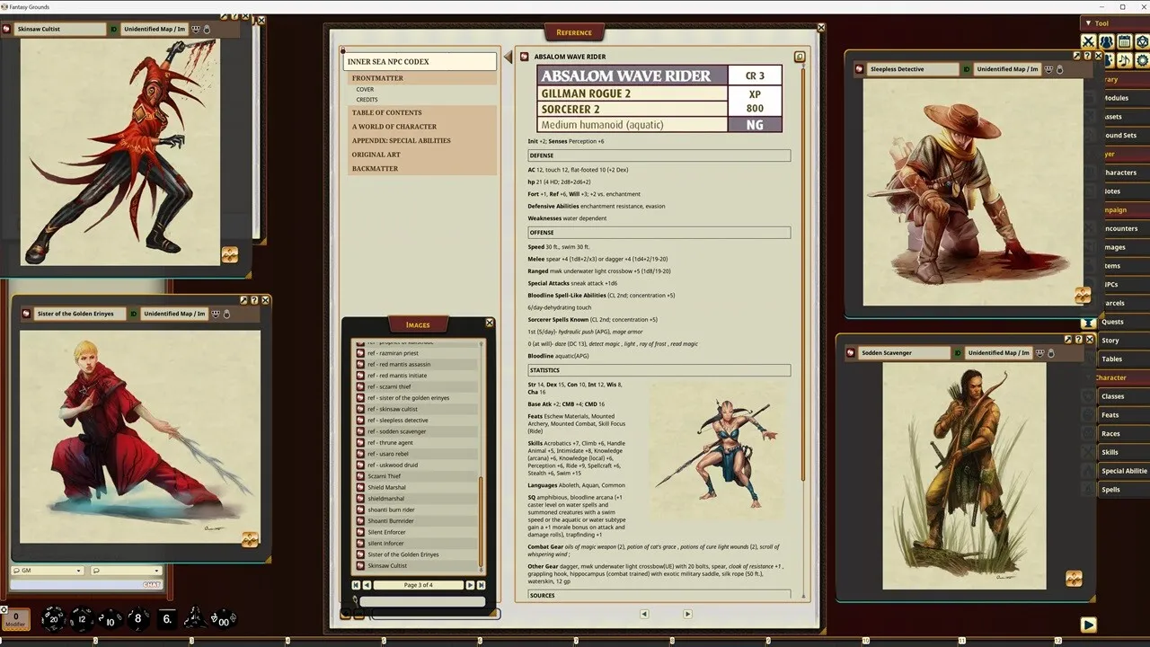 Fantasy Grounds - Pathfinder RPG - Campaign Setting: Inner Sea NPC Codex Screenshot 2