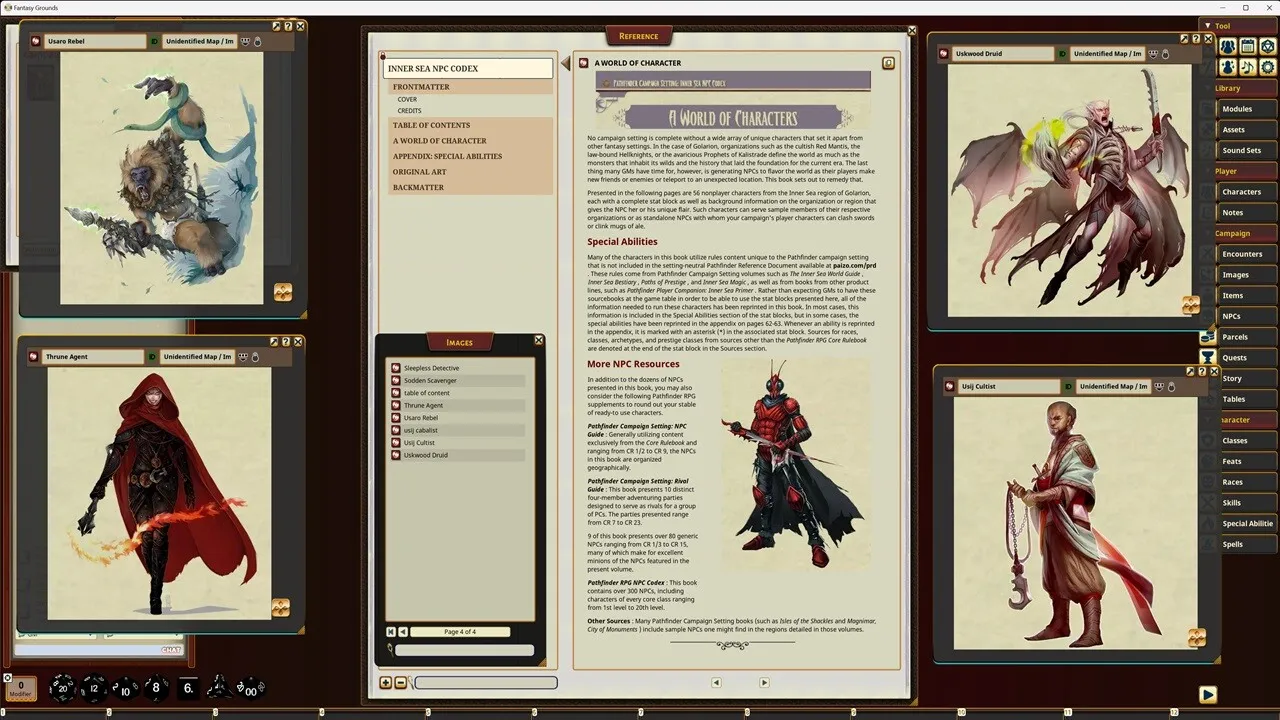 Fantasy Grounds - Pathfinder RPG - Campaign Setting: Inner Sea NPC Codex Screenshot 3