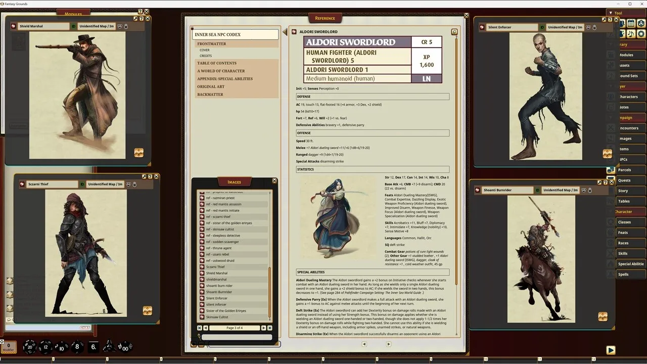Fantasy Grounds - Pathfinder RPG - Campaign Setting: Inner Sea NPC Codex Screenshot 4