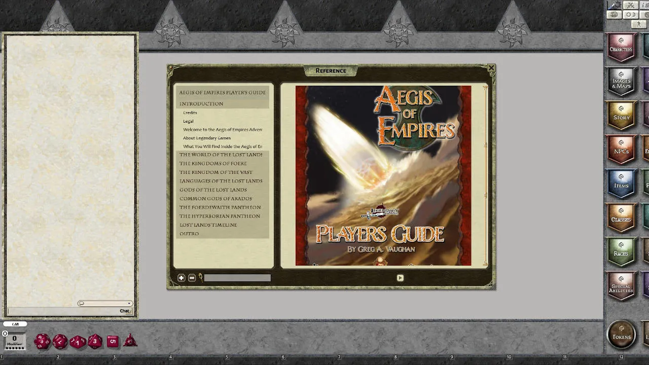 Fantasy Grounds - Aegis of Empires Player's Guide Screenshot 1
