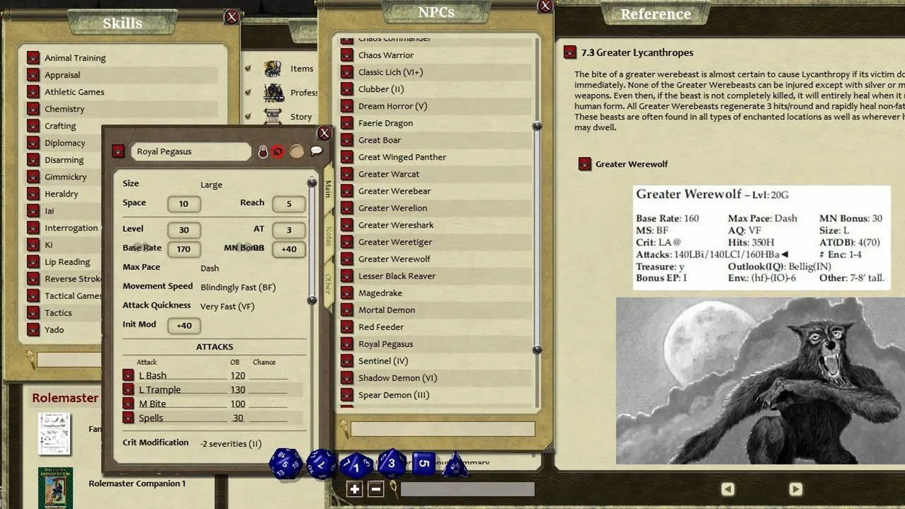 Fantasy Grounds - Rolemaster Companion I Screenshot 1