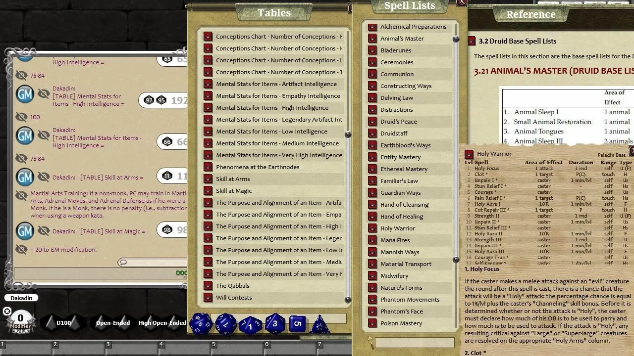 Fantasy Grounds - Rolemaster Companion I Screenshot 3
