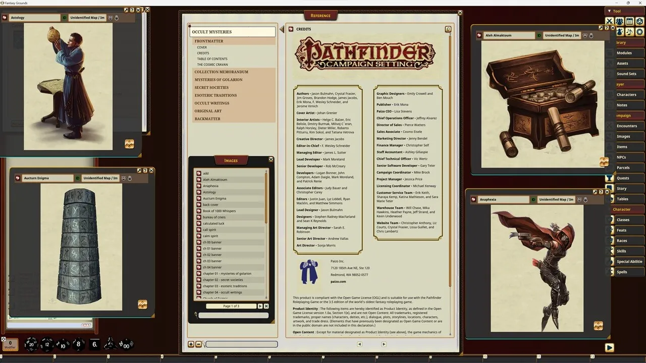 Fantasy Grounds - Pathfinder RPG - Campaign Setting: Occult Mysteries Screenshot 0