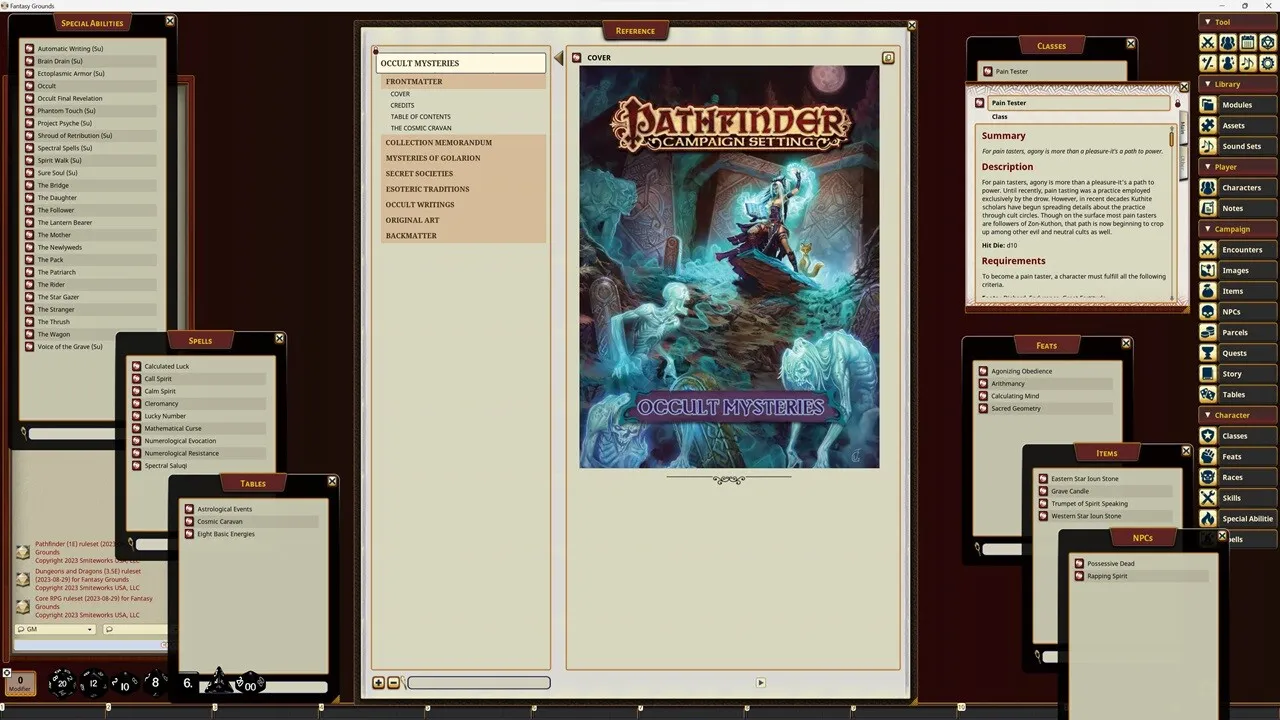 Fantasy Grounds - Pathfinder RPG - Campaign Setting: Occult Mysteries Screenshot 1