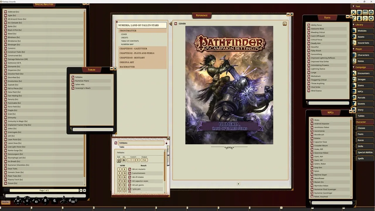Fantasy Grounds - Pathfinder RPG - Campaign Setting: Numeria, Land of Fallen Stars Screenshot 2