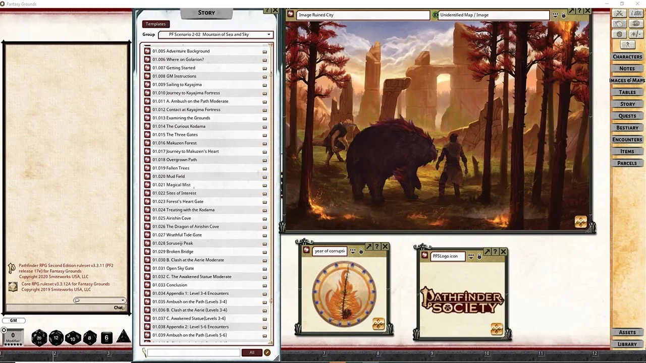 Fantasy Grounds - Pathfinder 2 RPG - Pathfinder Society Scenario #2-02: Mountain of Sea and Sky Screenshot 2