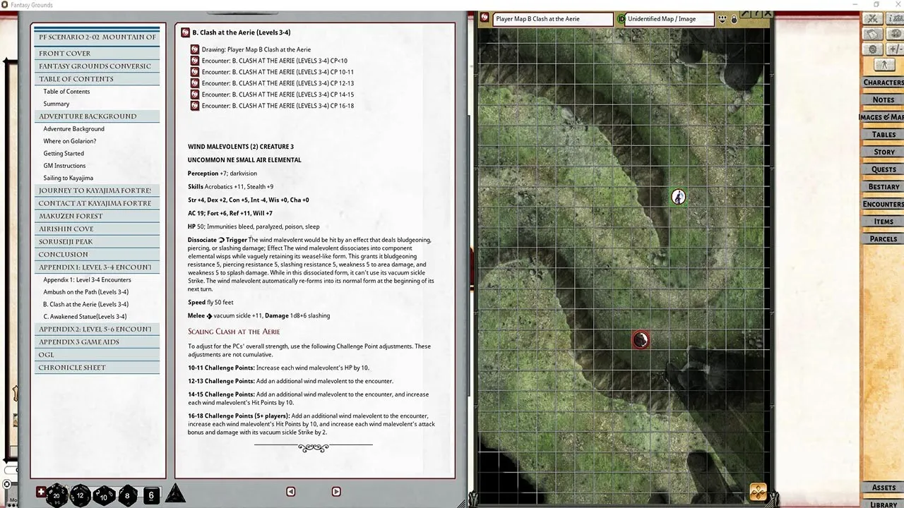 Fantasy Grounds - Pathfinder 2 RPG - Pathfinder Society Scenario #2-02: Mountain of Sea and Sky Screenshot 3