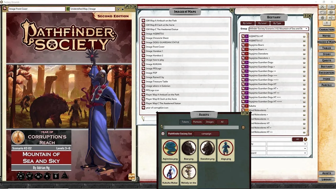 Fantasy Grounds - Pathfinder 2 RPG - Pathfinder Society Scenario #2-02: Mountain of Sea and Sky Screenshot 0