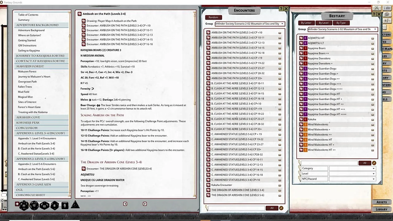 Fantasy Grounds - Pathfinder 2 RPG - Pathfinder Society Scenario #2-02: Mountain of Sea and Sky Screenshot 4