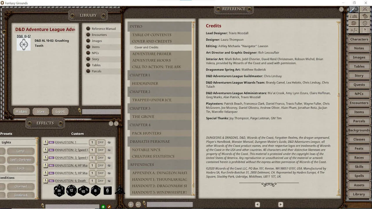 Fantasy Grounds - D&D Adventurers League 10-02 Gnashing Teeth Screenshot 0