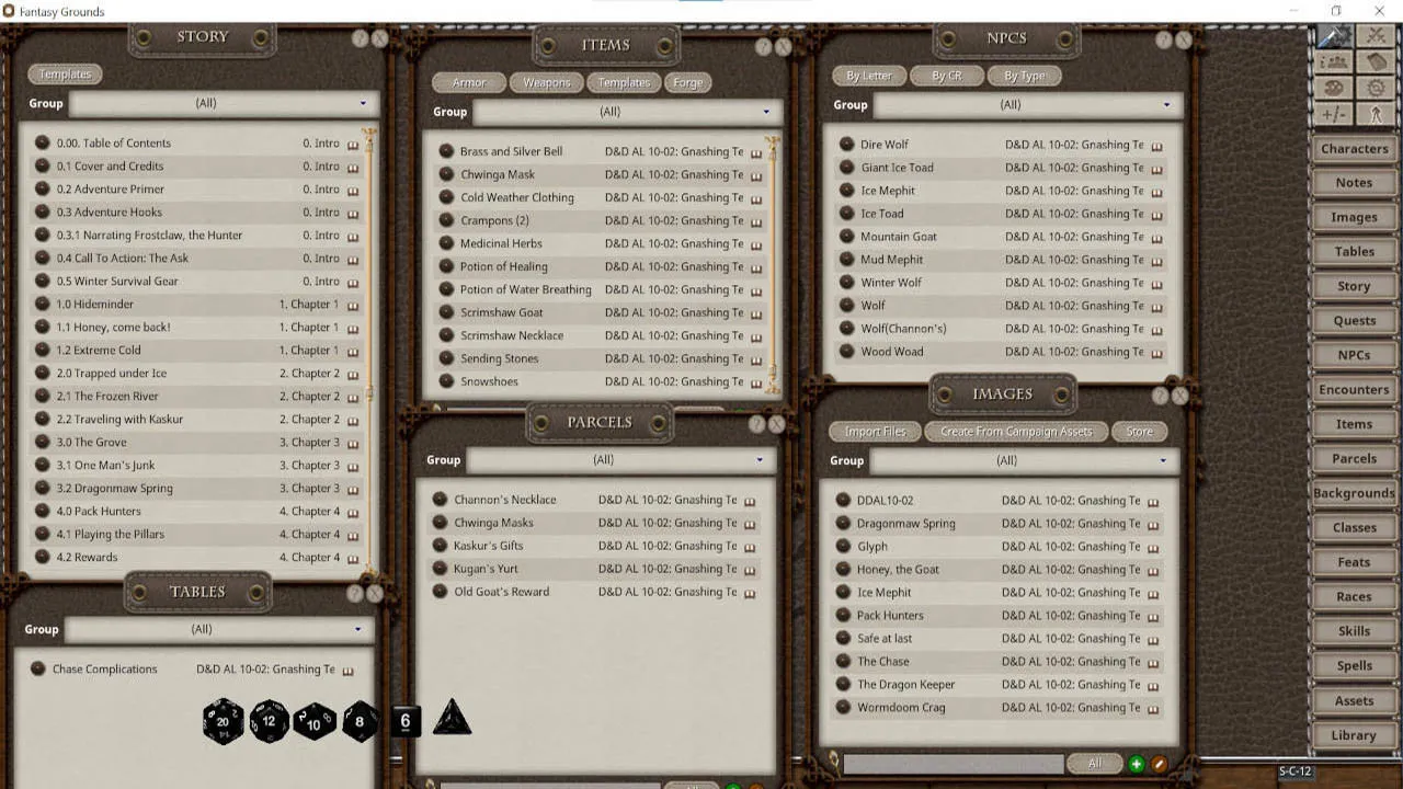 Fantasy Grounds - D&D Adventurers League 10-02 Gnashing Teeth Screenshot 4