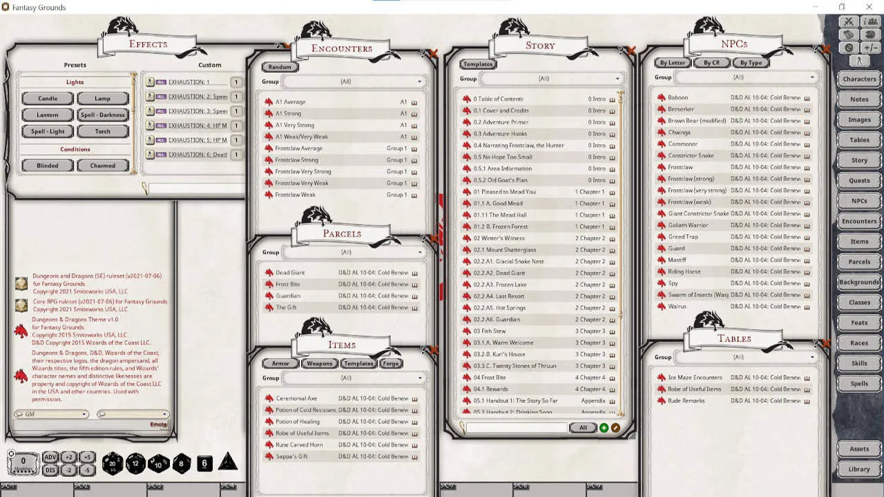 Fantasy Grounds - D&D Adventurers League 10-04 Cold Benevolence Screenshot 4