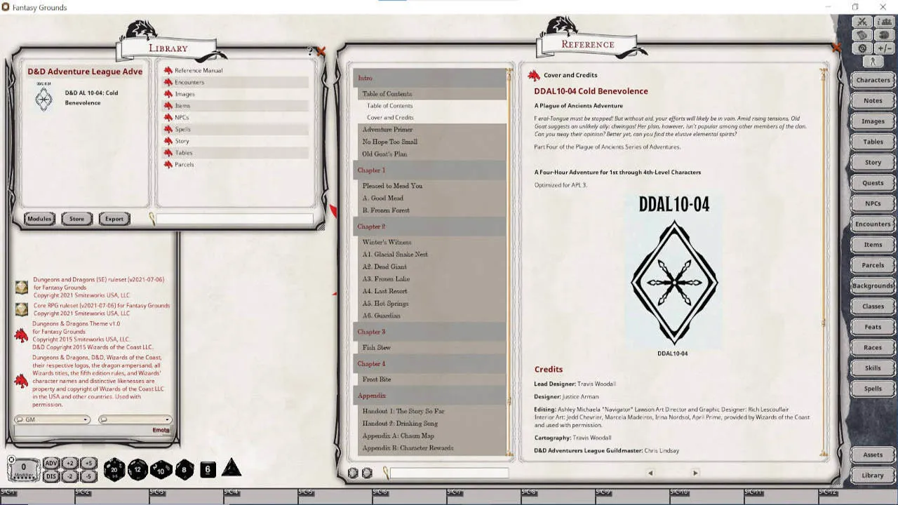 Fantasy Grounds - D&D Adventurers League 10-04 Cold Benevolence Screenshot 0