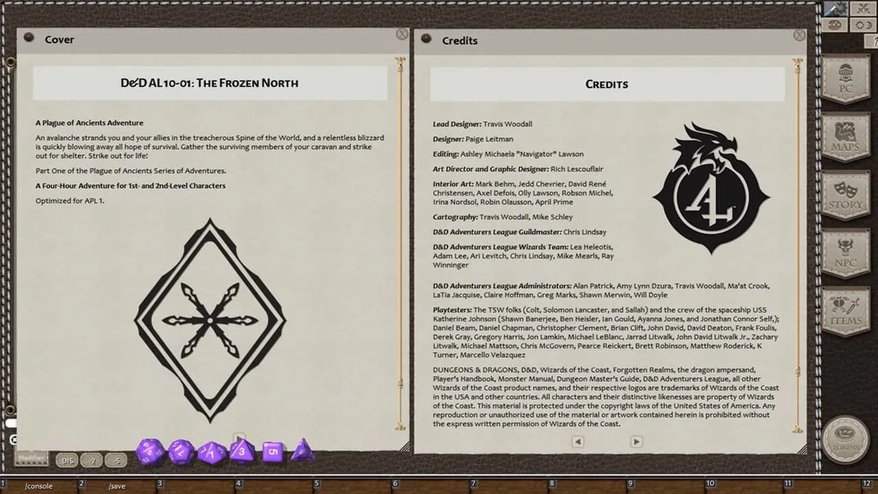 Fantasy Grounds - D&D Adventurers League 10-01 The Frozen North Screenshot 2