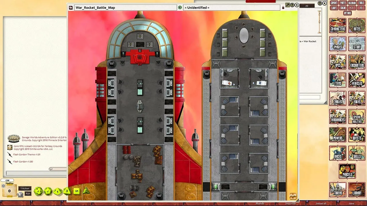 Fantasy Grounds - Flash Gordon Combat Map 2: Coralia + War Rocket Screenshot 3