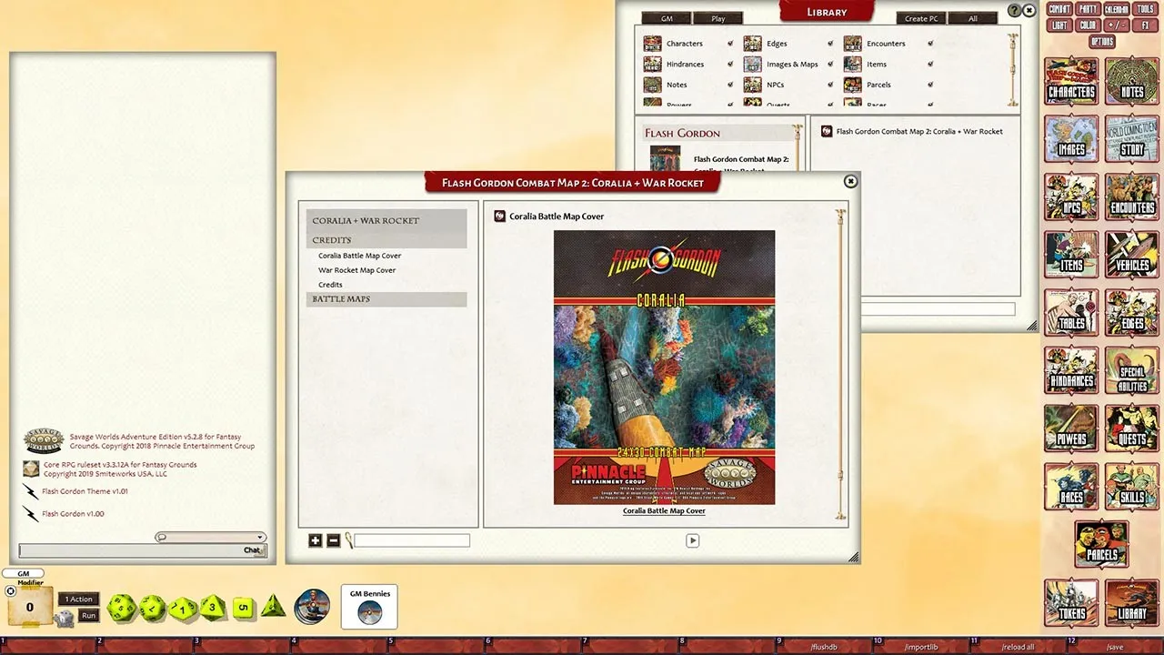 Fantasy Grounds - Flash Gordon Combat Map 2: Coralia + War Rocket Screenshot 0