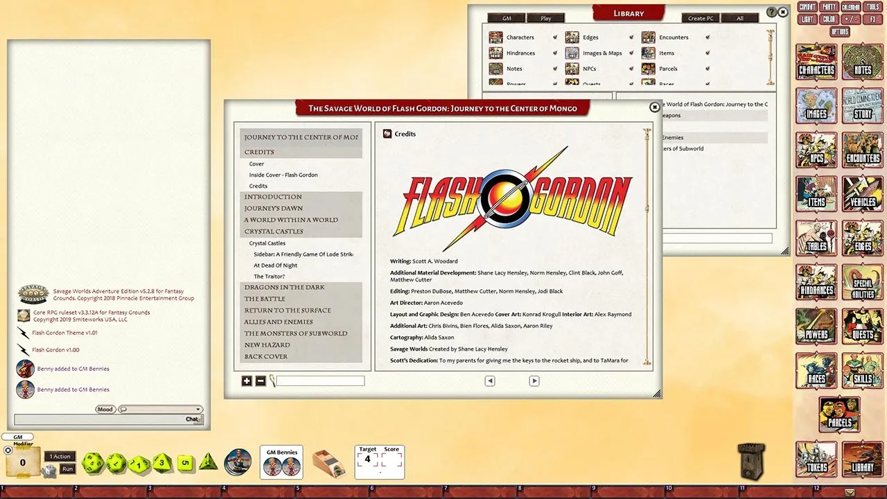Fantasy Grounds - Flash Gordon Journey to the Center of Mongo Adventure Screenshot 4