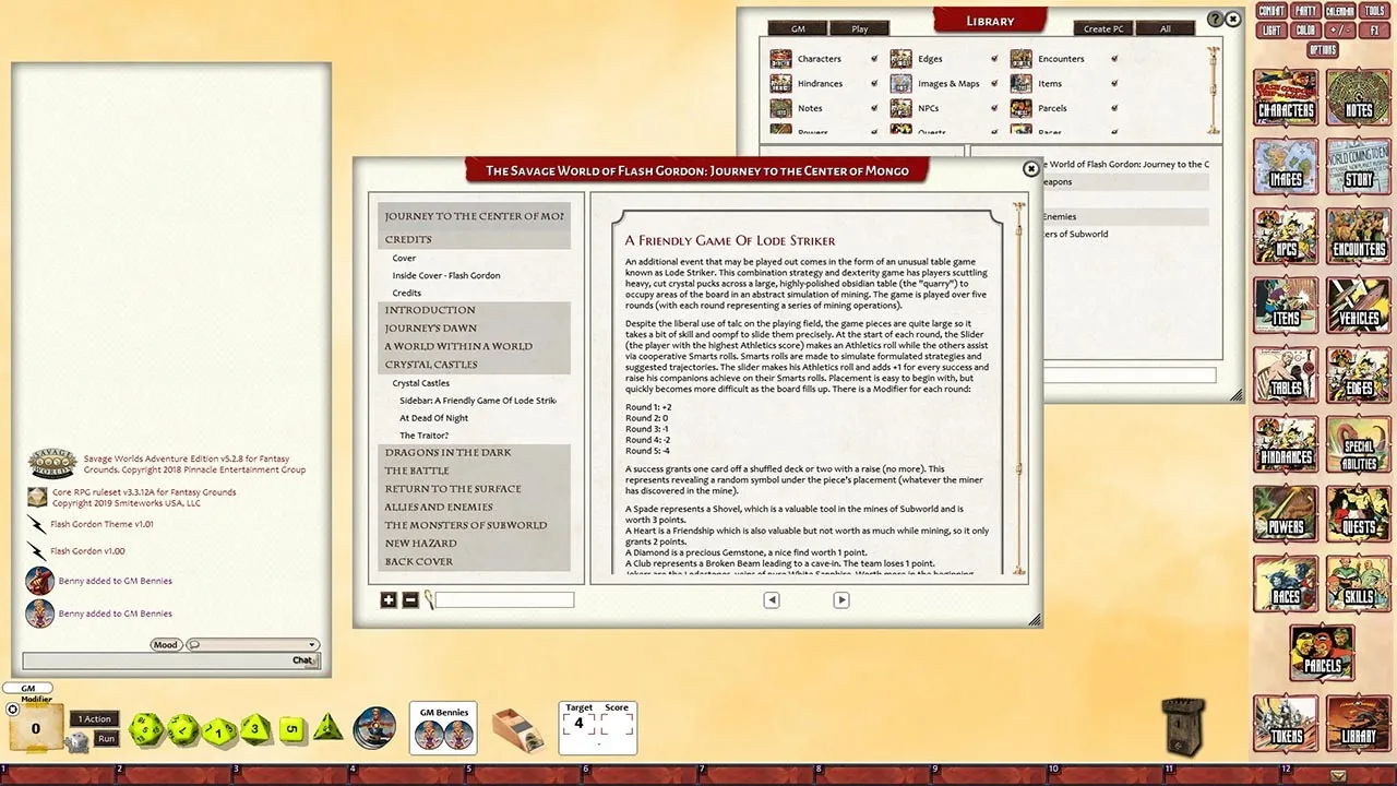 Fantasy Grounds - Flash Gordon Journey to the Center of Mongo Adventure Screenshot 3