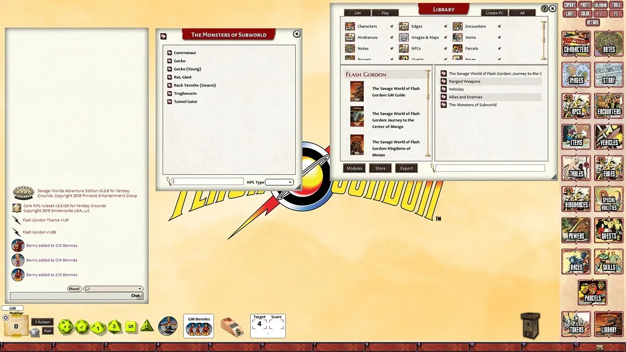 Fantasy Grounds - Flash Gordon Journey to the Center of Mongo Adventure Screenshot 2